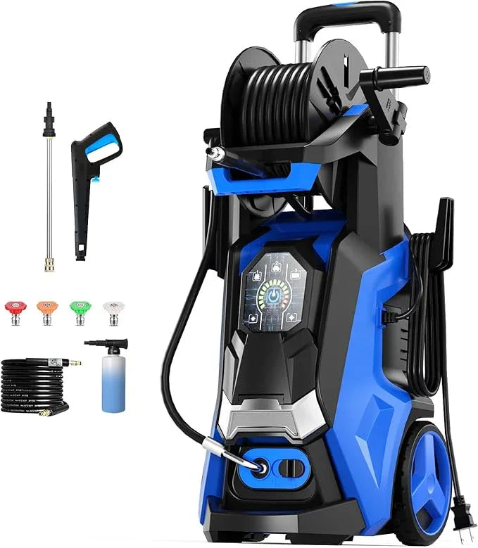 Pressure Washer with Touch Screen, 5000PSIIMAX Power Washer, Foam Cannon and 4 Quick Connect Nozzles, High Pressure Cleaning Machine for Cars/Fences/Driveways - NeatNest