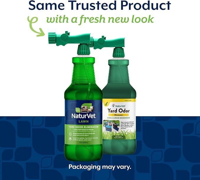 NaturVet – Yard Odor Eliminator – Eliminate Stool and Urine Odors from Lawn and Yard – Designed for Use on Grass, Plants, Patios, Gravel, Concrete & More – 31.6 oz Ready-to-Use with Nozzle - NeatNest