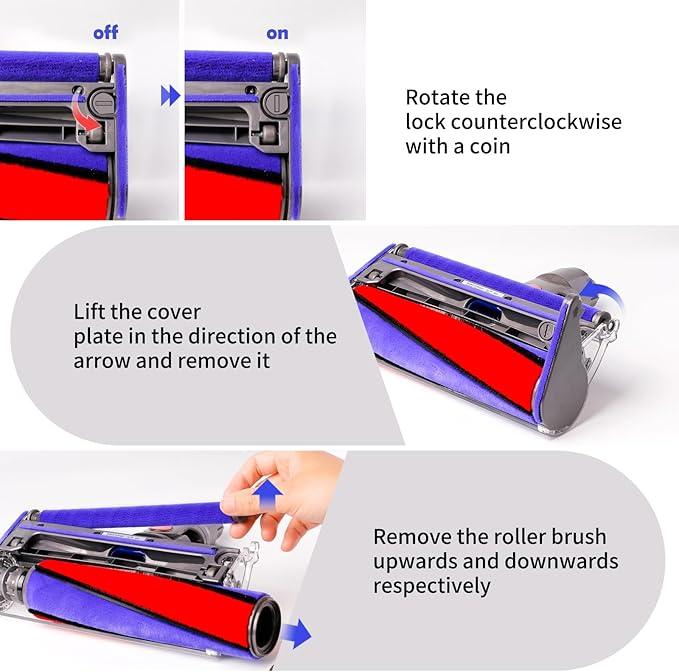 Soft Roller Cleaner Head Compatible with Dyson Cyclone V10 Absolute,V10 Animal,V10 Total Clean +,V11 Cordless Vacuum Cleaners,Vacuum Head Replacement Suitable for Hard Floor - NeatNest