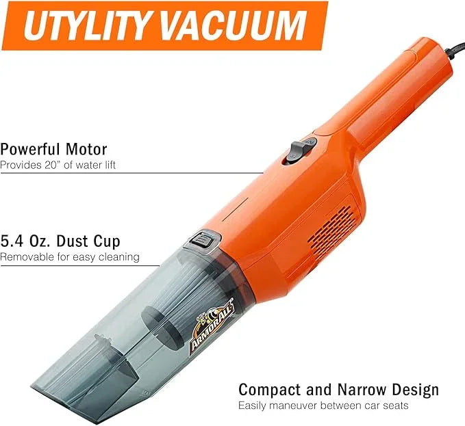Armor All AA12V2 0903 Car Vac, Compact, Orange - NeatNest