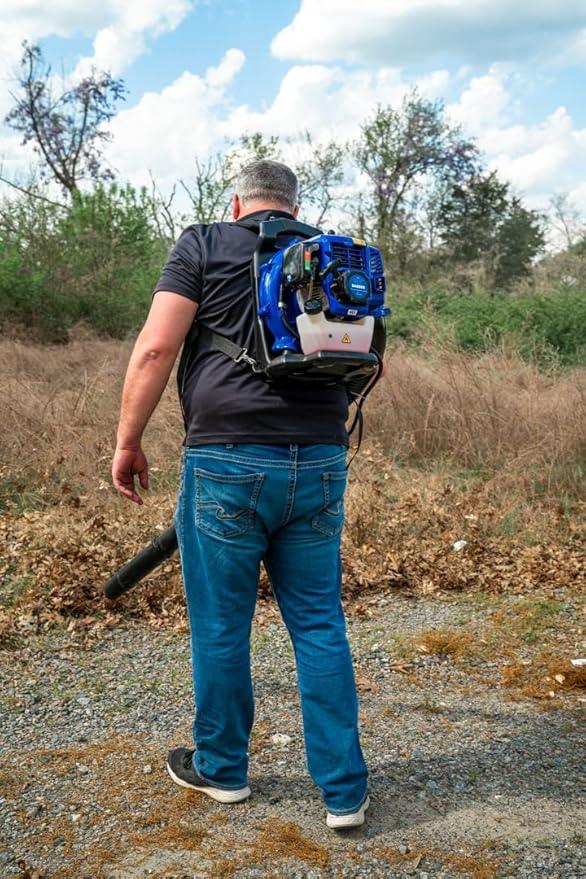WILD BADGER POWER Leaf Blower Backpack, 43cc Gas Powered Strong Air Flow , Light Weight 17.4 lbs, Ideal for Leaf, Sand, Gravel, Snow, Yard and Driveway - NeatNest
