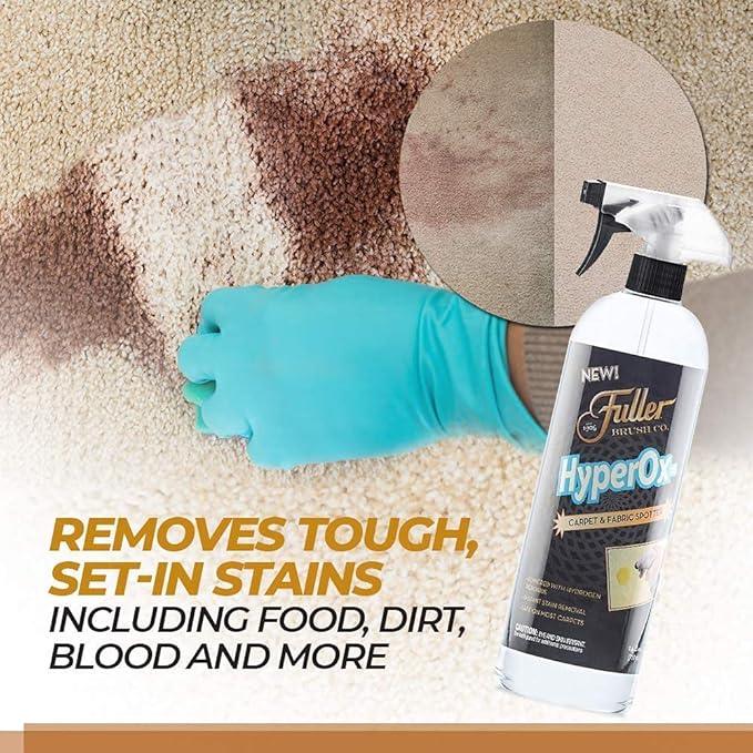 Fuller Brush HyperOx Carpet & Fabric Spotter – 22 oz Bottle – Removes Tough Stains & Odors from Carpet, Rugs, Upholstery & Fabric – Hydrogen Peroxide Foam with Activated Oxygen (Pack of 2) - NeatNest