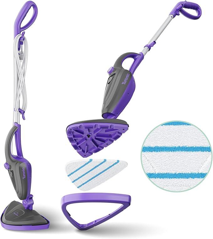 Turonic ST3 10-in-1 Steam Mop - 1500W Floor Steamer with Detachable Handle, 110°C Steam, 25-Min Runtime, Handheld Cleaner for Tile, Grout, Hardwood, Carpet, Upholstery, Chemical-Free Cleaning - NeatNest