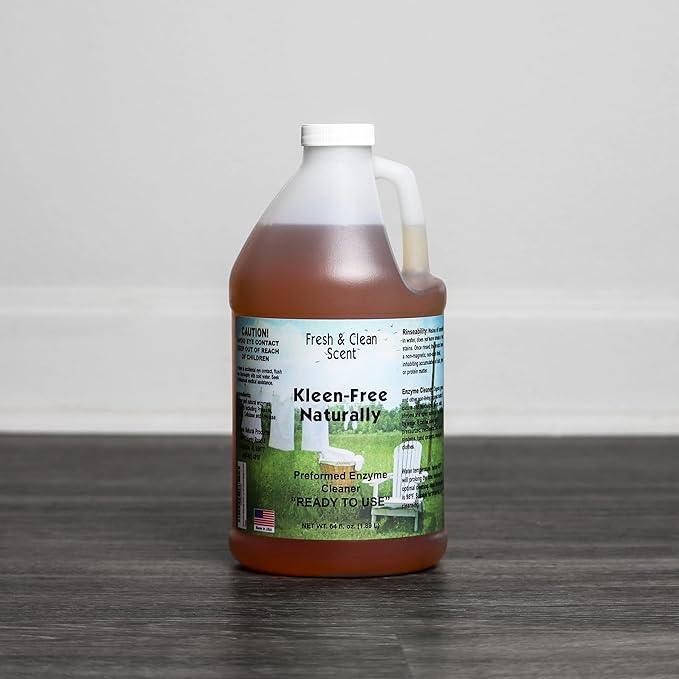 Naturally Preformed Enzyme Cleaner, Enzyme Solution, Multi-Purpose Cleaner, Laundry Additive and More - Ready-To-Use - Fresh and Clean Scent - 64oz - NeatNest