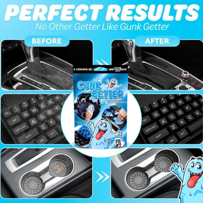 Gunk Getter, Cleaning Gel for Those Hard to Reach Places, Automotive Cup Holder Electronic Keyboard Office, Slime Gel Cleaner Dust Crumb Removal, 6 Pack - NeatNest