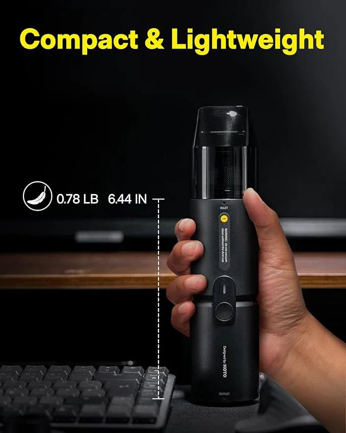 HOTO Handheld Vacuum Cleaner Cordless, Desk Vacuum Cleaner Compressed Electric Air Duster 15000Pa Suction, 4-in-1 Portable Vortex Vacuum Dust Buster Air Blower for Computer, Keyboard - NeatNest