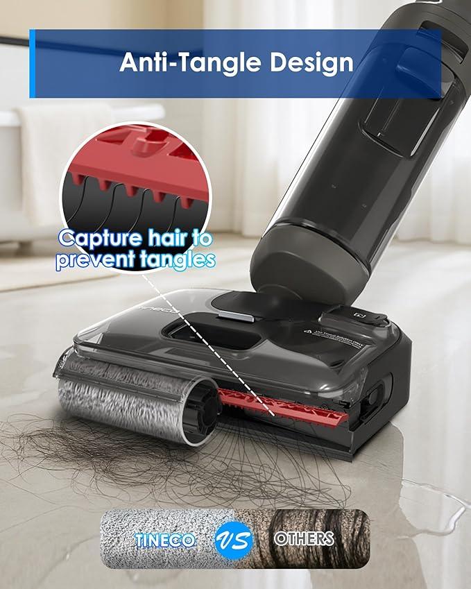 Tineco Floor ONE i6 Stretch Wet Dry Vacuum Cleaner, Vacuum & Mop All in One, 20kpa Powerful Suction, Up to 40 Minutes Runtime, 180° Lay-Flat, Anti-Tangle Design, Full-Path Self-Cleaning&185℉ Flashdry - NeatNest