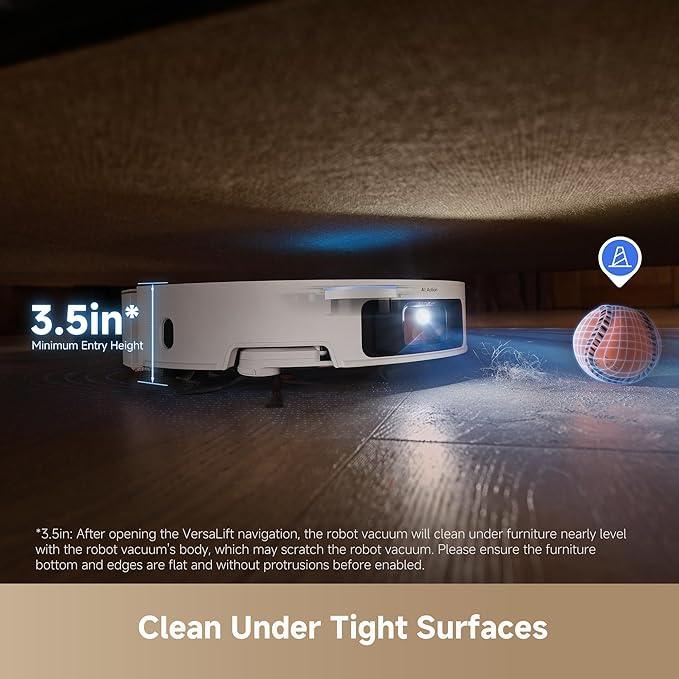 DREAME X50 Ultra White Robot Vacuum and Mop with Auto-Empty and Mop Self-Cleaning, 20,000Pa Suction, Obstacle Avoidance and 360° Navigation, Corner to Edge Deep Cleaning, Detangling Brush - NeatNest