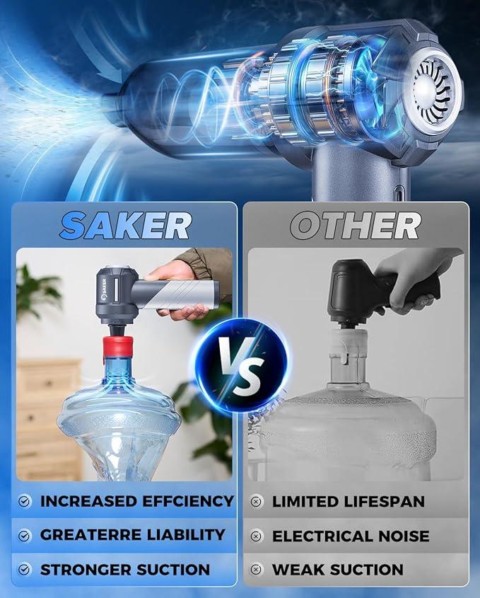 Saker Car Vacuum Portable Cordless, Foldable Mini Handheld Vacuum Cordless and Air Duster 17000PA High Power Vacuum Cleaners for Home,Cars,Office Cleaning HL133 Silver - NeatNest