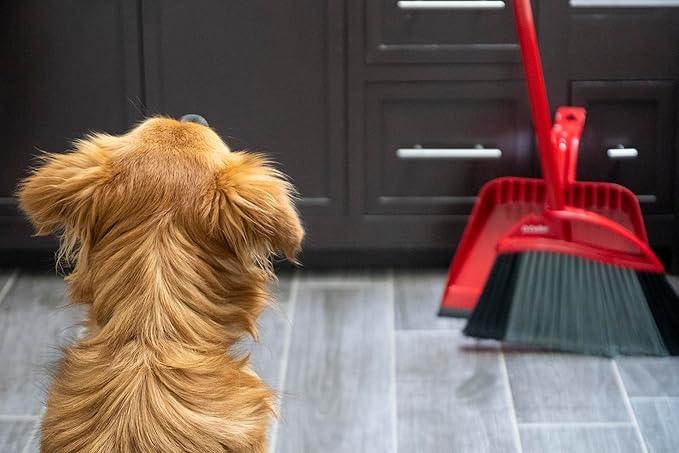 O-Cedar Pet Pro Broom with Step-On Dustpan | Remove 99% with One Sweep | DustPan Removes 3 Times More Pet Hair | Quiet Cleaning Tool for Cat and Dog Owners - NeatNest