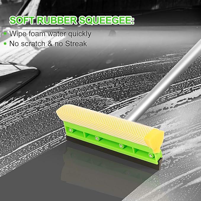 Wontolf Complete Car Wash Cleaning Kit with Car Wash Brush, Car Wash Soap, Interior Cleaner, Wheel Cleaner, Window Squeegee, Car Interior Detailing Kit for Cars Trucks RVs SUVs, 17pcs - NeatNest