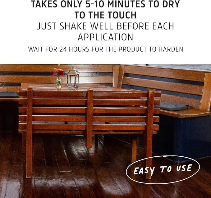 Finish, Premium Teak Cleaner and Brightener, Water-Based, Oil-Free Wood Restorer & Protectant, Safe & Easy To Use Teak Sealer & Polisher for Outdoor & Indoor Wood Furniture, 64 oz - NeatNest