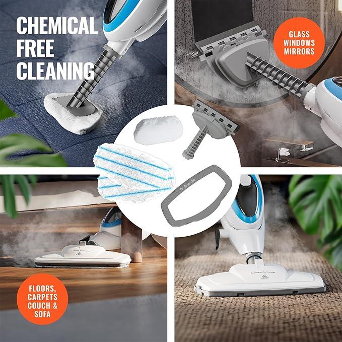 PurSteam 10-in-1 Steam Mop, Floor Steamer with Detachable Handheld Steam Cleaner for Tile, Hardwood Floors - NeatNest