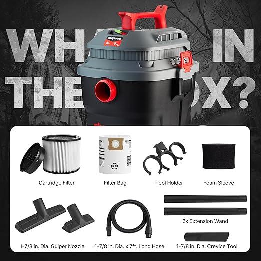 Shop-Vac 6 Gallon 5 Peak HP Wet/Dry Vacuum, Portable Shop Vacuum with Attachments for Jobsite, Garage & Workshop. 5430097 - NeatNest
