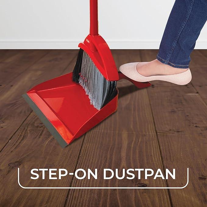 O-Cedar Pet Pro Broom with Step-On Dustpan | Remove 99% with One Sweep | DustPan Removes 3 Times More Pet Hair | Quiet Cleaning Tool for Cat and Dog Owners - NeatNest
