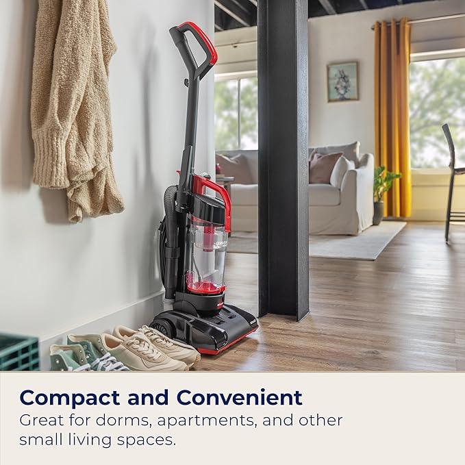 Bissell CleanView Compact Upright Vacuum, Fits in Dorm Rooms & Apartments, Lightweight with Powerful Suction and Removable Extension Wand, 3508 - NeatNest