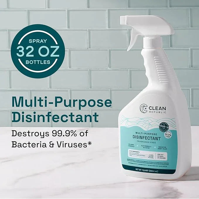 Clean Republic Multi-Purpose Disinfectant, Cleaning Spray, 32 Fluid Ounce Bottle, 2-Pack - NeatNest