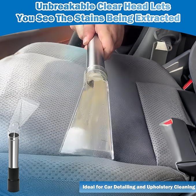 Happy Tree Universal Fit All Brands' Shop Vacs with 2-1/2"&1-7/8"&1-1/4" Adapter Clear Extractor Accessory for Upholstery & Carpet Cleaning & Car Detailing, Shop Vac Extractor Attachment Hose Kit - NeatNest