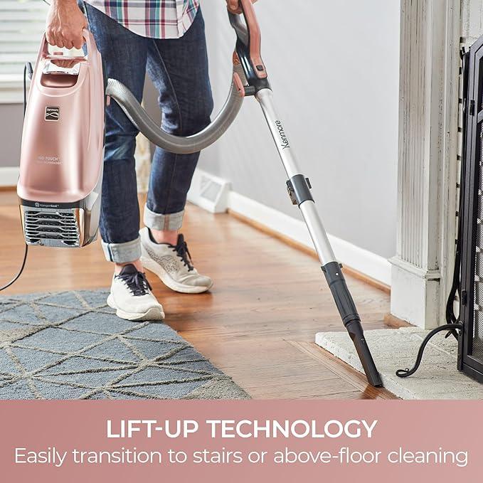 Kenmore BU4050 Intuition Bagged Upright Vacuum, liftup Cleaner with Hair Eliminator brushroll, pet Handi-Mate for Carpet, Hard Floor, Rose Gold - NeatNest
