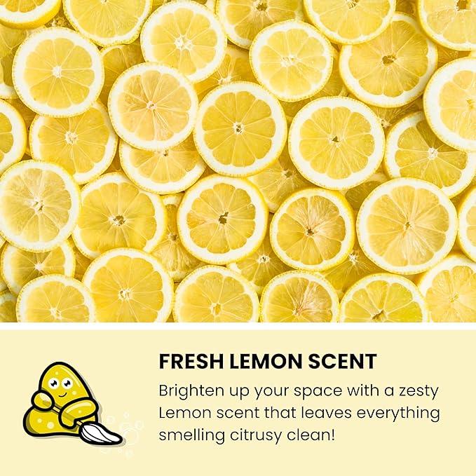Slime Buddies Car Cleaning Gel Putty - Lemon Scented Interior Detailing Tool for Cup Holders, Air Vents & Keyboard - Reusable Auto Detailing Accessories - Dust Remover Goop - Gifts for Men Women - NeatNest
