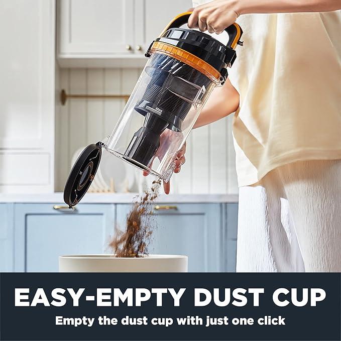 Eureka Powerful Upright Vacuum Cleaner for Home Pet Hair, Lightweight Household Upright Vacuum for Carpet and Hard Floor, MaxSwivel Pro NEU350 with Pet Tool, Yellow - NeatNest