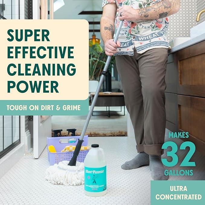 Aunt Fannie's Ultra Concentrated Floor Cleaner Vinegar Wash, Multi-Surface Solution For Mopping, Value Size, Lavender Scent, 64 oz - NeatNest