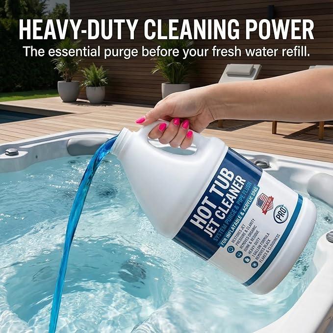 Hot Tub Jet Cleaner & Spa Line Flush – Deep Plumbing & Pipe Purge – Hot Tub System Flush Cleaner for Jets, Lines & Tubes – Designed to Remove Sludge, Grime & Yuck – Made in USA – 1 Gallon - NeatNest
