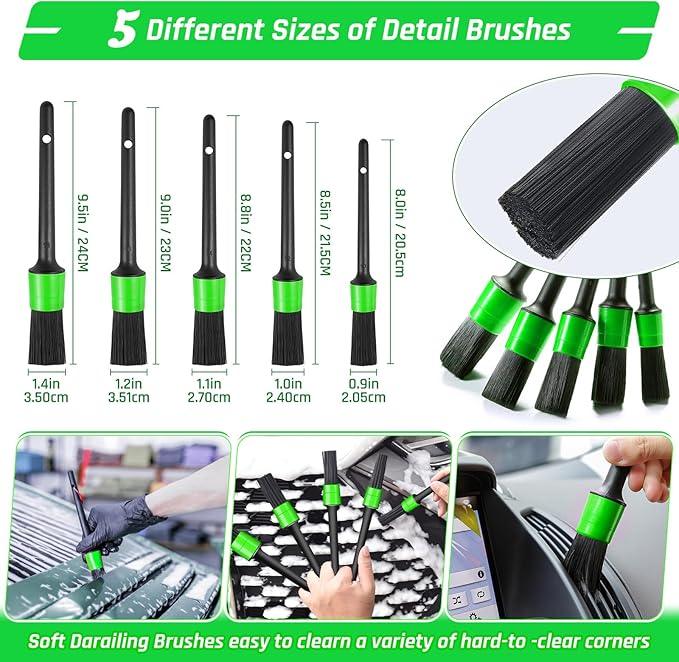 47PCS Car Detailing Kit Interior Cleaner, Car Cleaning Kit, Car Vacuum Car Interior Detailing Kit, Car Wash Kit with Bucket Auto Detailing Brush Set Car Accessories for Motorcycle, Cars, Bikes, Wheels - NeatNest