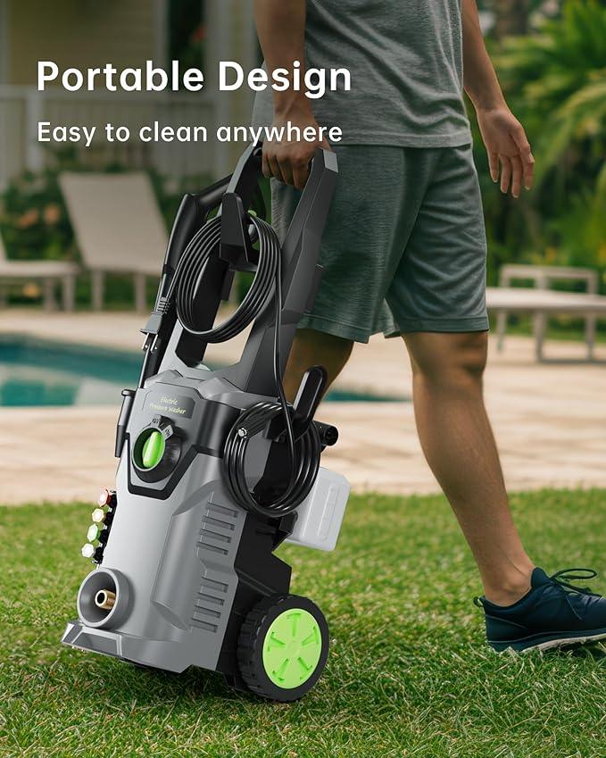 Pressure Washer, Power Washer with Foam Cannon High Pressure Washer for Cars, Fences, Patios, Decks, Patios and Driveway Powerwasher - NeatNest