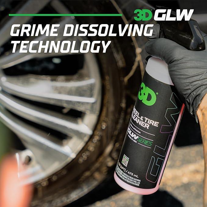3D GLW Series Wheel & Tire Cleaner – Deep Cleaning All-in-One Formula | Removes Brake Dust, Grime, Tire Browning | Safe on All Wheels | DIY Car Detailing |64 oz - NeatNest