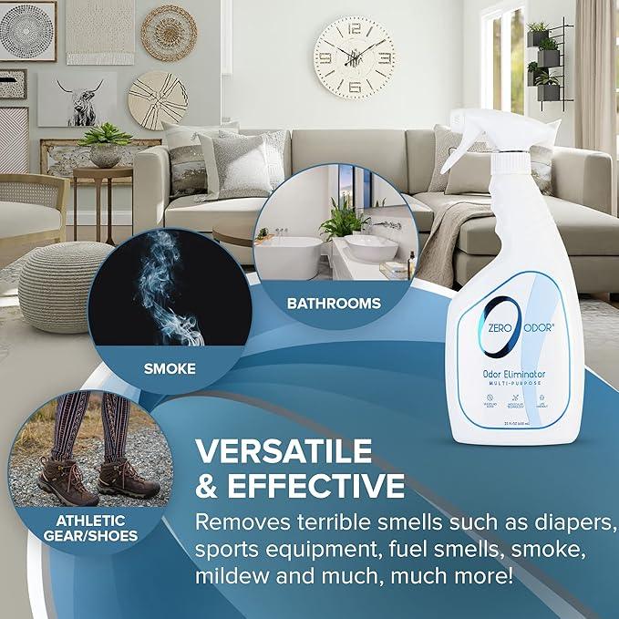 Zero Odor - Multi-Purpose Strong Odor Eliminator for Home, Office, Car, Bathroom, Hotel, Room Deodorizer, and Odor Neutralizer, 22Oz - NeatNest