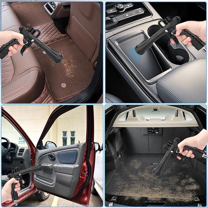 Air Cleaning Gun for Car Interior Detailing, High Pressure Air Blower Auto Detailing Tool for Quickly Blasts Dirt and Dust, Air Blaster for Car Detailing, Black - NeatNest
