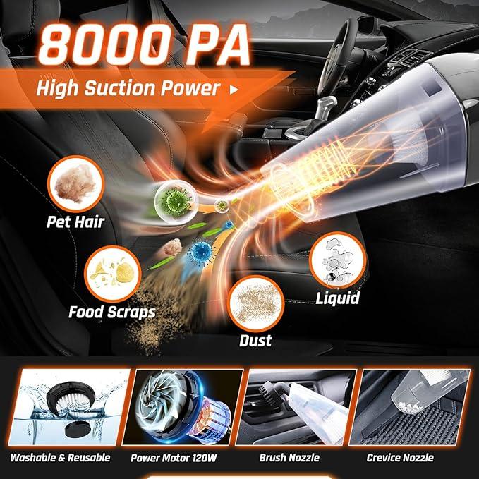 61 PCS Car Detailing Kit Interior Cleaner, Auto Detailing Kit, Car Vacuum Car Interior Detailing Kit, Car Wash Kit with Bucket Detailing Brush Set Car Accessories for Motorcycle, Cars, Bikes, Wheels - NeatNest