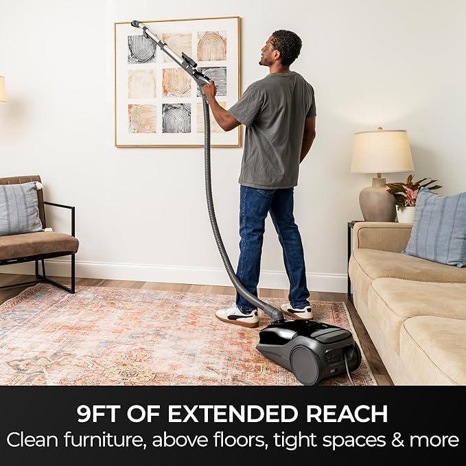 Kenmore BC3006 400 Series Pet Friendly Lightweight Bagged Canister Vacuum Cleaner 2-Motor Design with Hair Eliminator Brushroll, HEPA Filter, LED Headlight, Extended Wand and Auto Cord Rewind - NeatNest