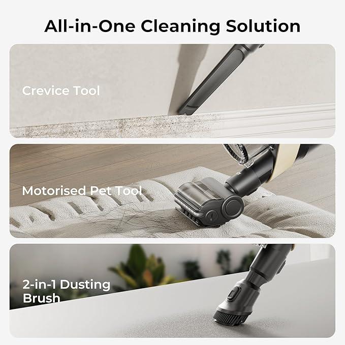 Candy Cordless Stick Vacuum, 650W/250AW Powerful Suction, 100min Runtime, Flexi-Fold Tube, Floor Direction Sensing, LED Headlights, Stick & Handheld Vacuum for Hard Floor, Carpet & Pet Hair, CVS60 - NeatNest