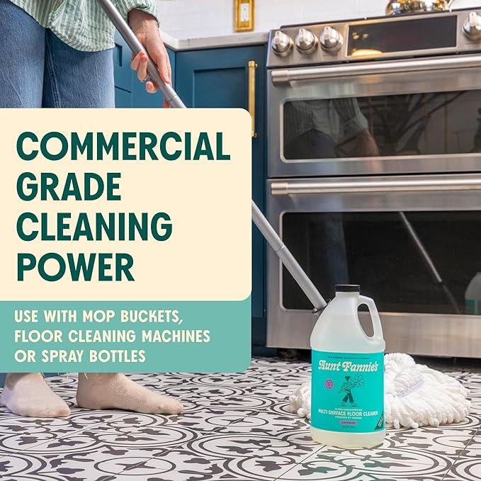Aunt Fannie's Ultra Concentrated Floor Cleaner Vinegar Wash, Multi-Surface Solution For Mopping, Value Size, Lavender Scent, 64 oz - NeatNest
