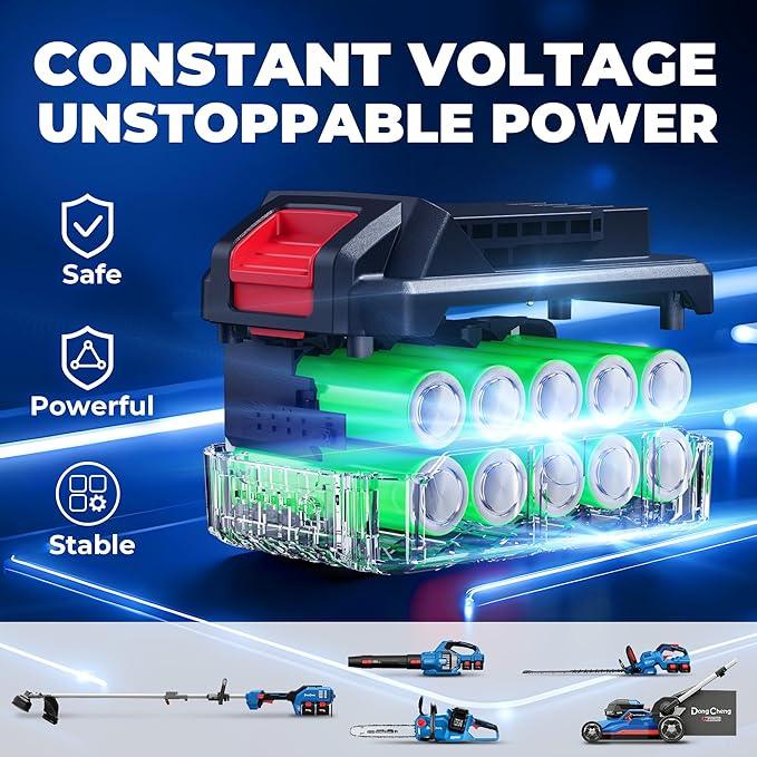 Dong Cheng Brushless Cordless Leaf Blower, 40V Battery Powered Blower with 2 * 4.0Ah Batteries & Charger, 650 CFM High-Efficiency Blower for Sidewalks, Driveways, Town Care, Blowing Leaves and Snow - NeatNest