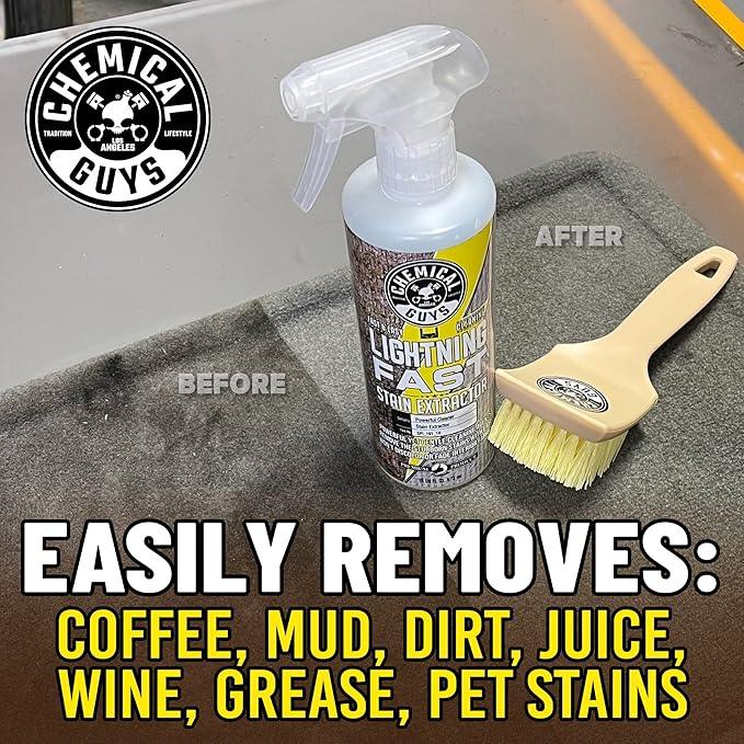 Chemical Guys Lightning Fast Carpet and Upholstery Stain Extractor - Carpet Cleaner, Safe for Fabric, Upholstery, Cars, Home, Office, Furniture, and More, Fresh Scent - 128 oz - NeatNest