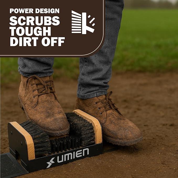 Umien™ 2 Pack Boot Scraper Outdoor Shoe Brush with Flaps - Heavy-Duty Shoe Cleaner and Boot Scrubber for Mud, Dirt, and Snow - Durable Weather-Resistant Outdoor Shoe Cleaning Tool - NeatNest