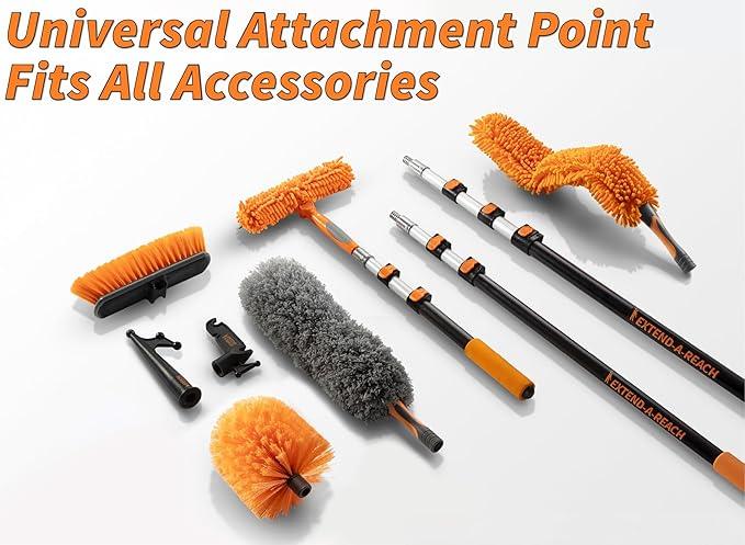 30 Foot High Reach Duster Kit with 5-24 ft Extension Pole // High Ceiling Duster Cleaning Kit with Telescopic Pole // Cobweb Duster // Feather Duster and Ceiling Fan Duster // The Ultimate Dusting Kit - NeatNest