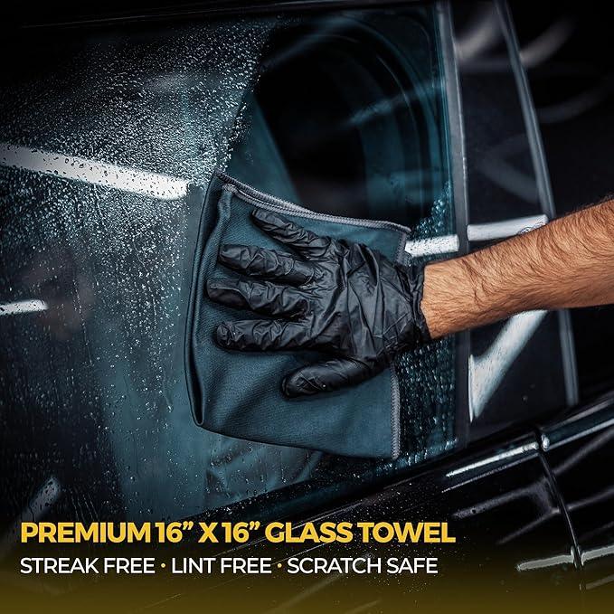 The Giant Giant 24"x36" Car Drying Towel – Ultra Absorbent 1200 GSM Twisted Loop Microfiber, Scratch-Free, Streak-Free, 70/30 Korean Blend – Includes Wash Mitt & Glass Towel for Auto Detailing - NeatNest