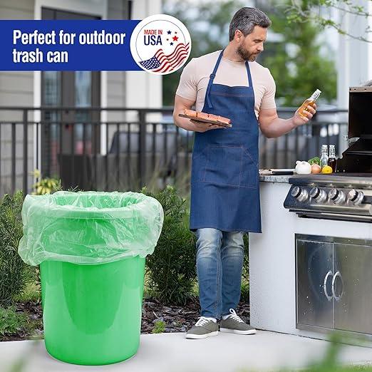 Delxo 40-45 Gallon Clear Trash Bags, 125 Count – Medium Duty Garbage Bags, Thick, Durable & Puncture-Resistant Plastic Can Liners– Made in USA for Kitchen, Yard & Commercial Use - NeatNest