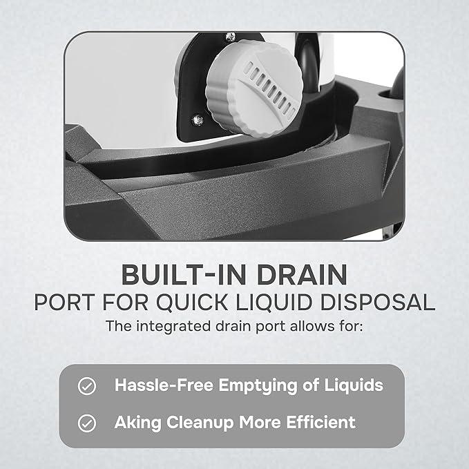 21 Gallon 8.5 Peak HP Wet/Dry Vacuum, Stainless Steel Tank, 2 in 1 Function Portable Shop Vacuum with Attachments, Built-in Drain Ideal for Jobsite, Garage & Workshop. - NeatNest