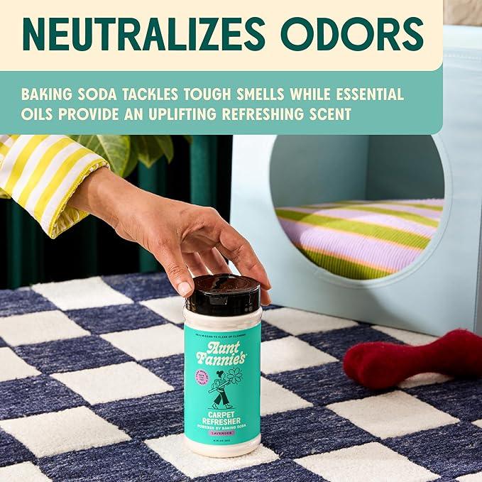 Aunt Fannie's Carpet Bundle, Includes One 16 oz Carpet Refresher Shaker and Three Refills, Lavender Scent, Pack of 4 - NeatNest