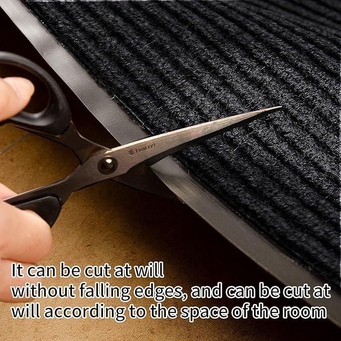 TANYOYO 3' X 6' Commercial Grade Door Floor Mat Brush Step Entrance Mat Vinyl Backed Utility Doormat Heavy Duty Floor Rugs Commercial Outdoor Carpet Indoor Entrance Mat，Black - NeatNest