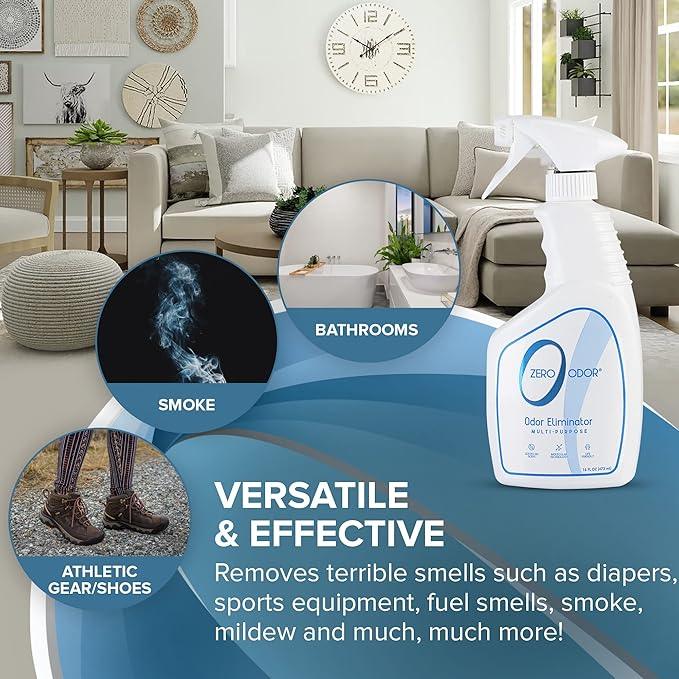 Zero Odor - Multi-Purpose Strong Odor Eliminator for Home, Office, Car, Bathroom, Hotel, Room Deodorizer, and Odor Neutralizer, 16oz - NeatNest