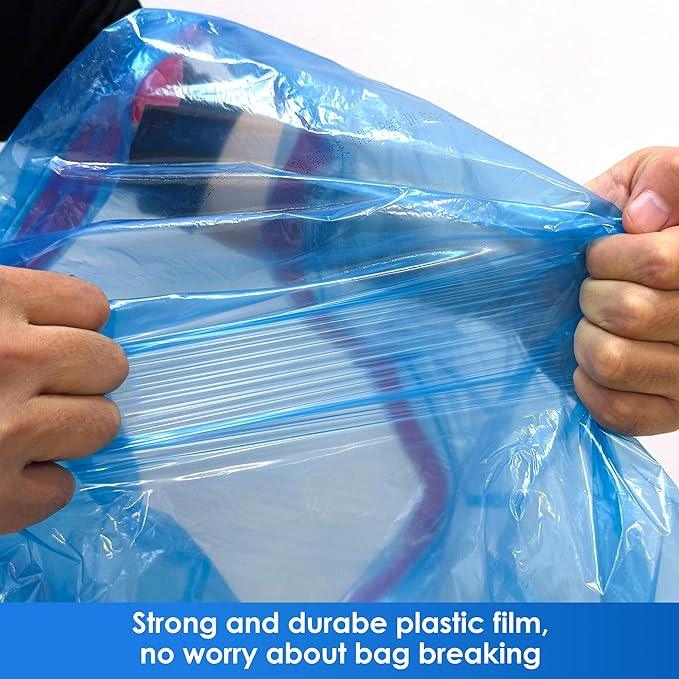 13 Gallon Recycling Trash Bags, Unscented 200 Count Drawstring Tall Kitchen Garbage Bags, Pre-Separated, Ultra Strong, Leakproof, Sturdy, Translucent Blue - NeatNest