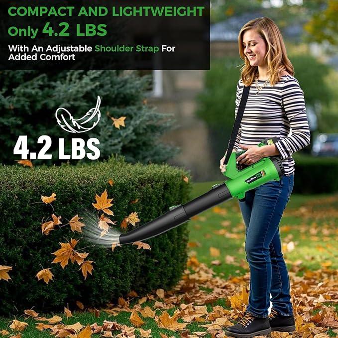 Cordless Leaf Blower with 2× 6.0Ah Batteries and Charger, 540CFM/170MPH Battery Powered Leaf Blower, 6 Speeds, Lightweight Electric Leaf Blowers for Lawn Care, Patio, Dust and Leaves Cleaning 2025 - NeatNest