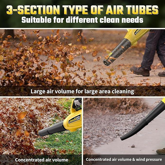 40V Leaf Blower Cordless with 2 X 5.0Ah Batteries and Charger, 40V Powerful Brushless Motor Up to 680CFM Blower for Lawn Care, 4-Variable Speed Turbo Mode with Power Boost - NeatNest