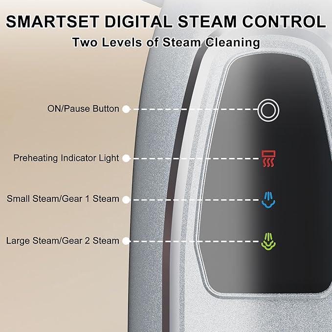Steam Mop, 11-in-1 Powerful Handheld Steam Cleaner with 11.8 OZ Removable Tank, Detachable Steam Mops for Floor Cleaning with 23FT Power Cord, MultiPurpose Steamer for Hardwood Tile Carpets Furniture - NeatNest